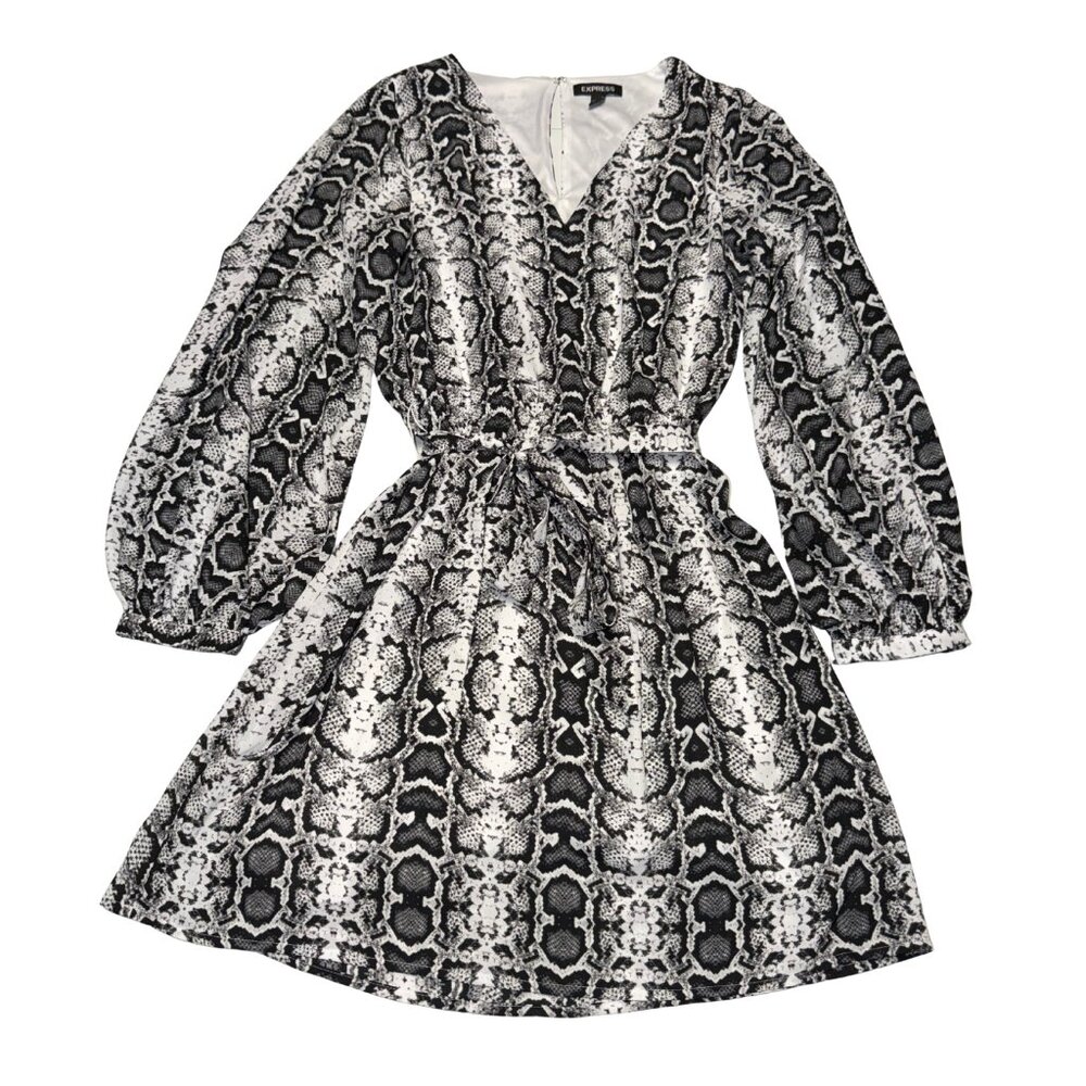 Express MIDI Dress - Snake Print - Size XS